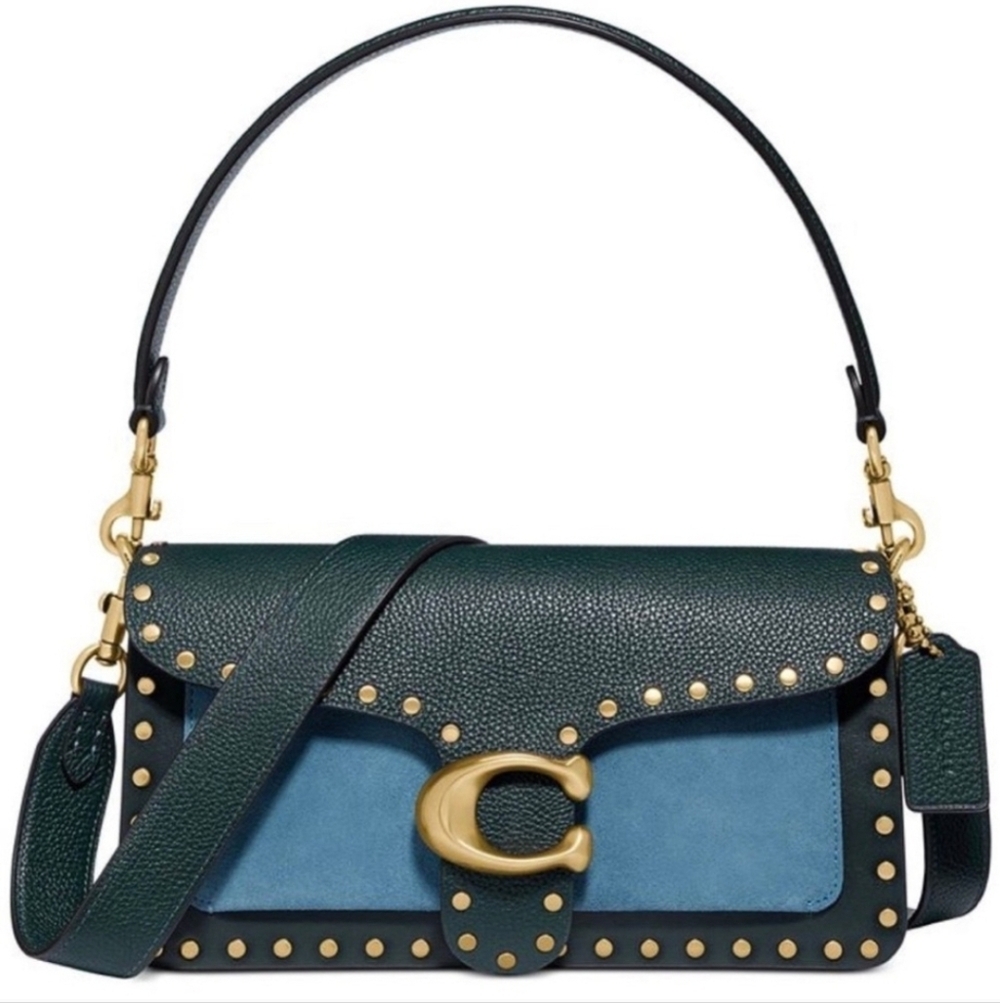 Coach Tabby Pacific Blue-Brass With Rivets